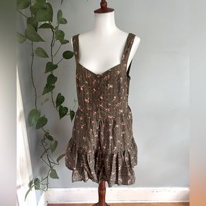 Floral Cottagecore Romper with Buttons